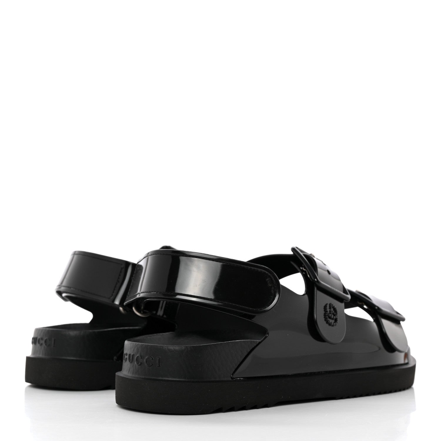 Gucci Rubber Mini Double G Womens Isla Dad Sandals 37 Black 4 of 9