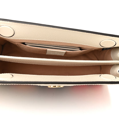 Gucci GG Supreme Monogram Flora Web Small Ophidia Chain Shoulder Bag White 5 of 10