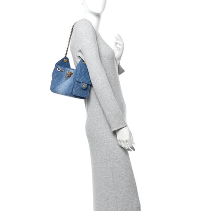 Chanel Washed Denim Quilted Mini Chanel 25 Handbag Blue 2 of 11