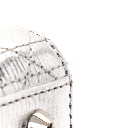 Christian Dior Metallic Grained Calfskin Cannage Small Lucky Badges My Lady Dior Silver 13 of 13