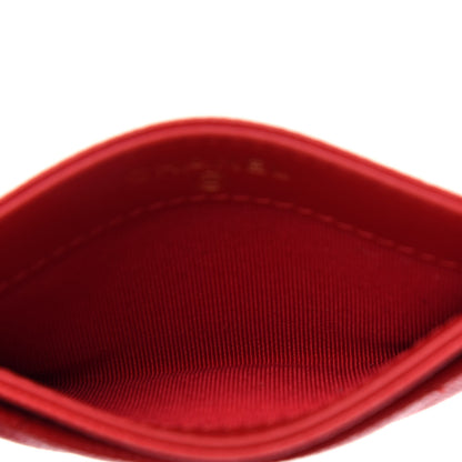 Chanel Caviar Quilted Card Holder Red 5 of 9