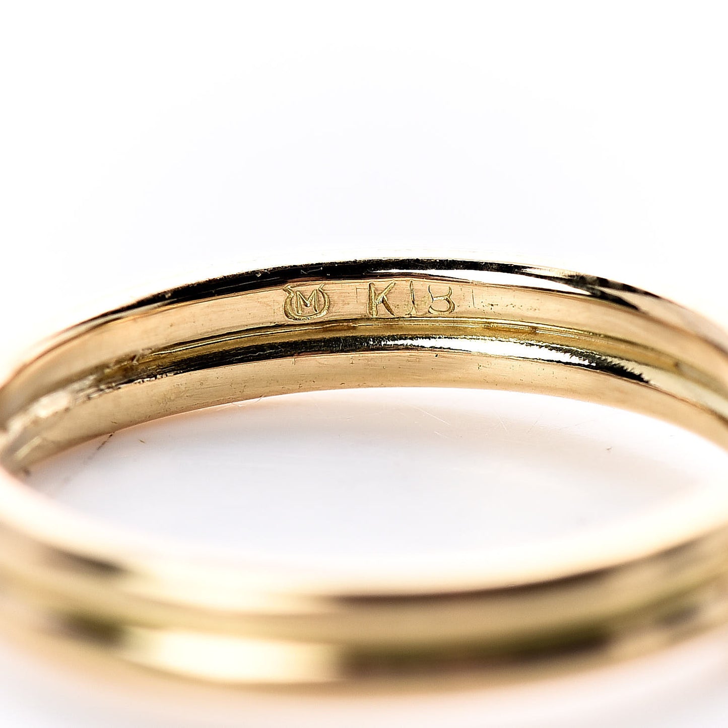 18K Yellow Gold Akoya Pearl Band Ring Set 47 4