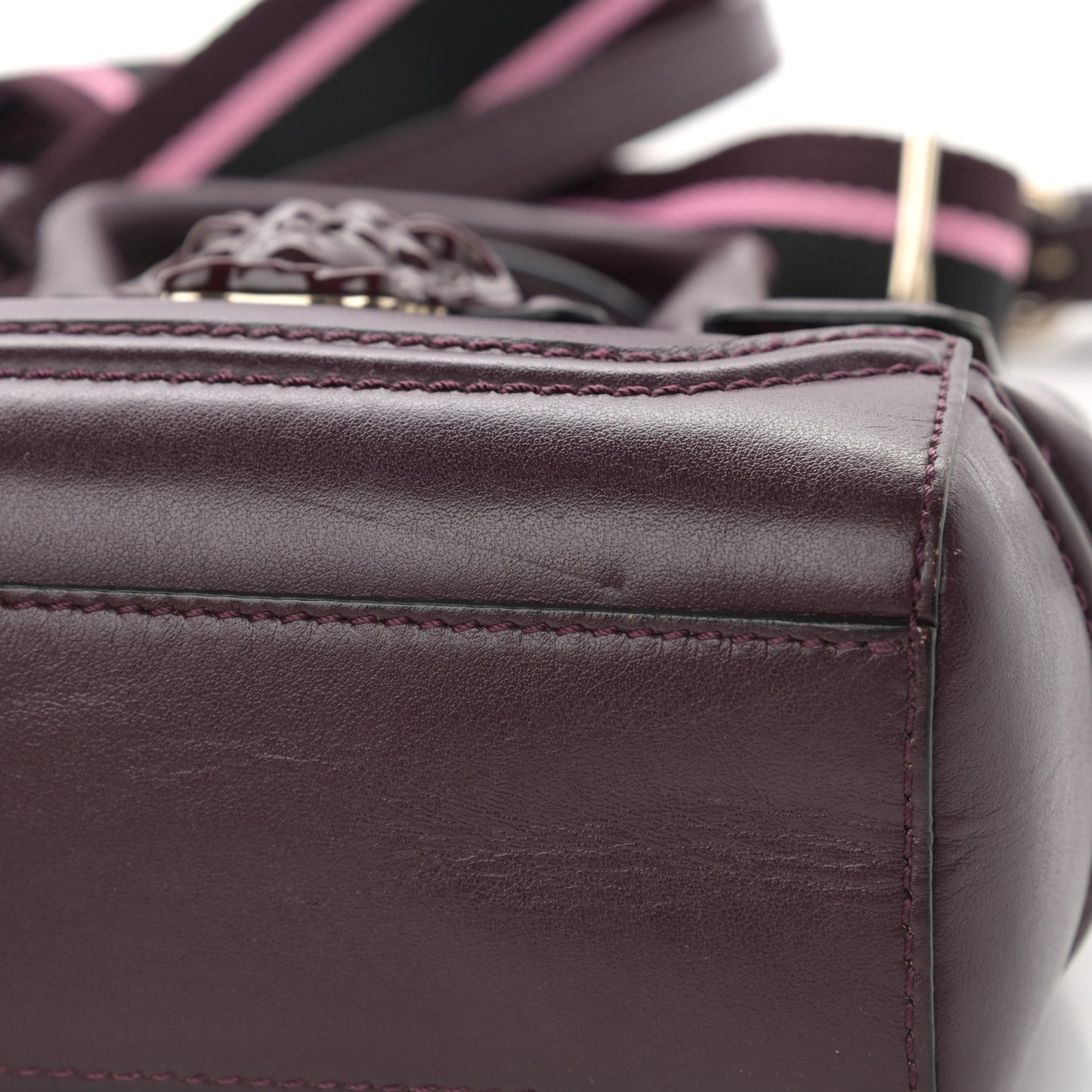 Calfskin Small Palazzo Empire Bag Burgundy