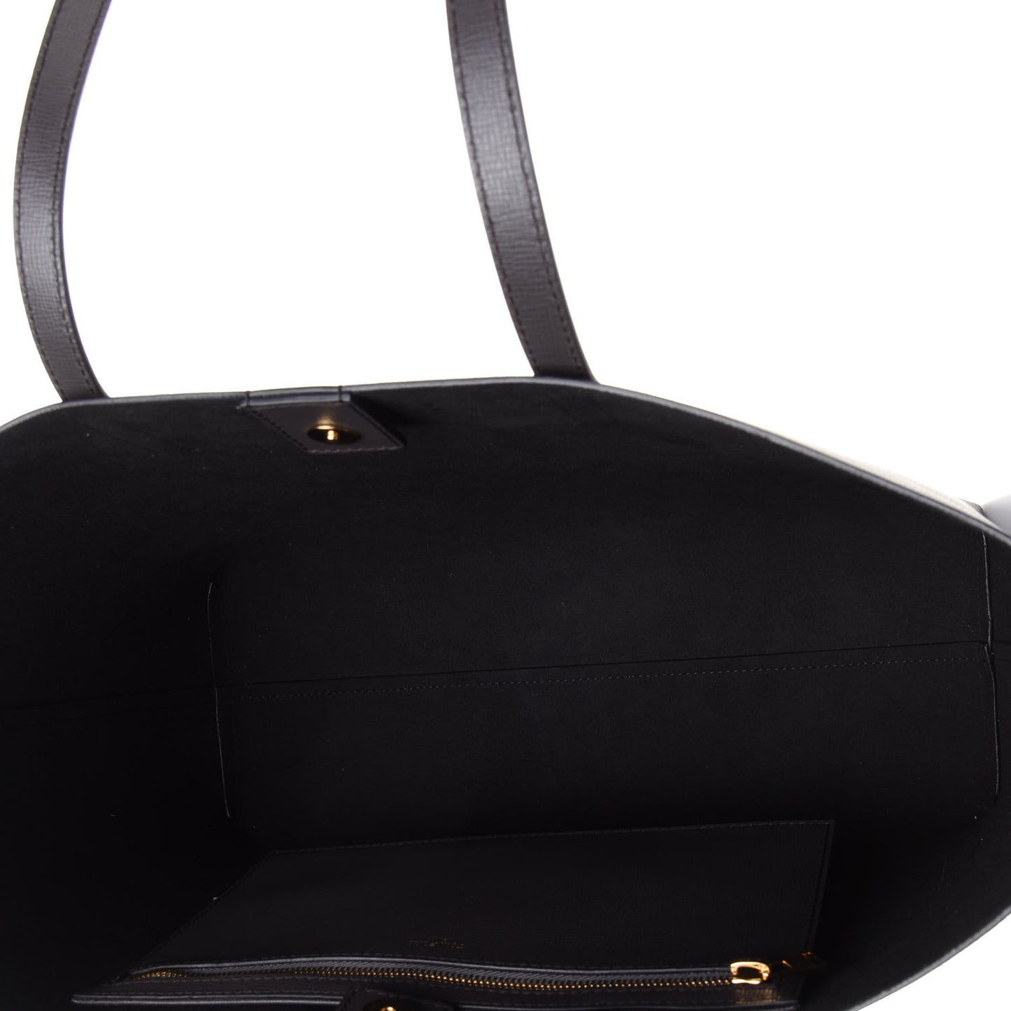 Grained Calfskin Small T Tote Grey
