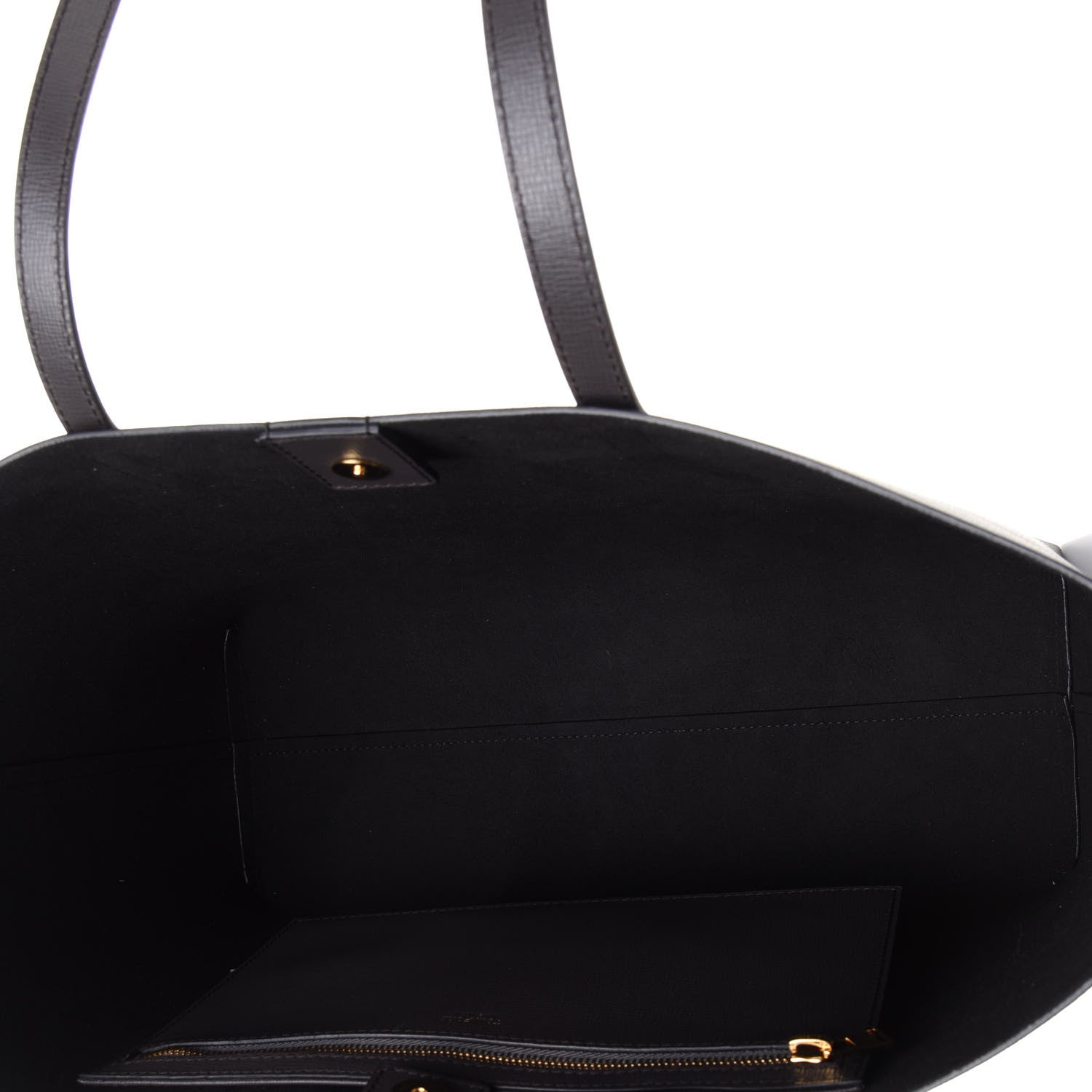 Tom Ford Grained Calfskin Small T Tote Grey 5 of 12