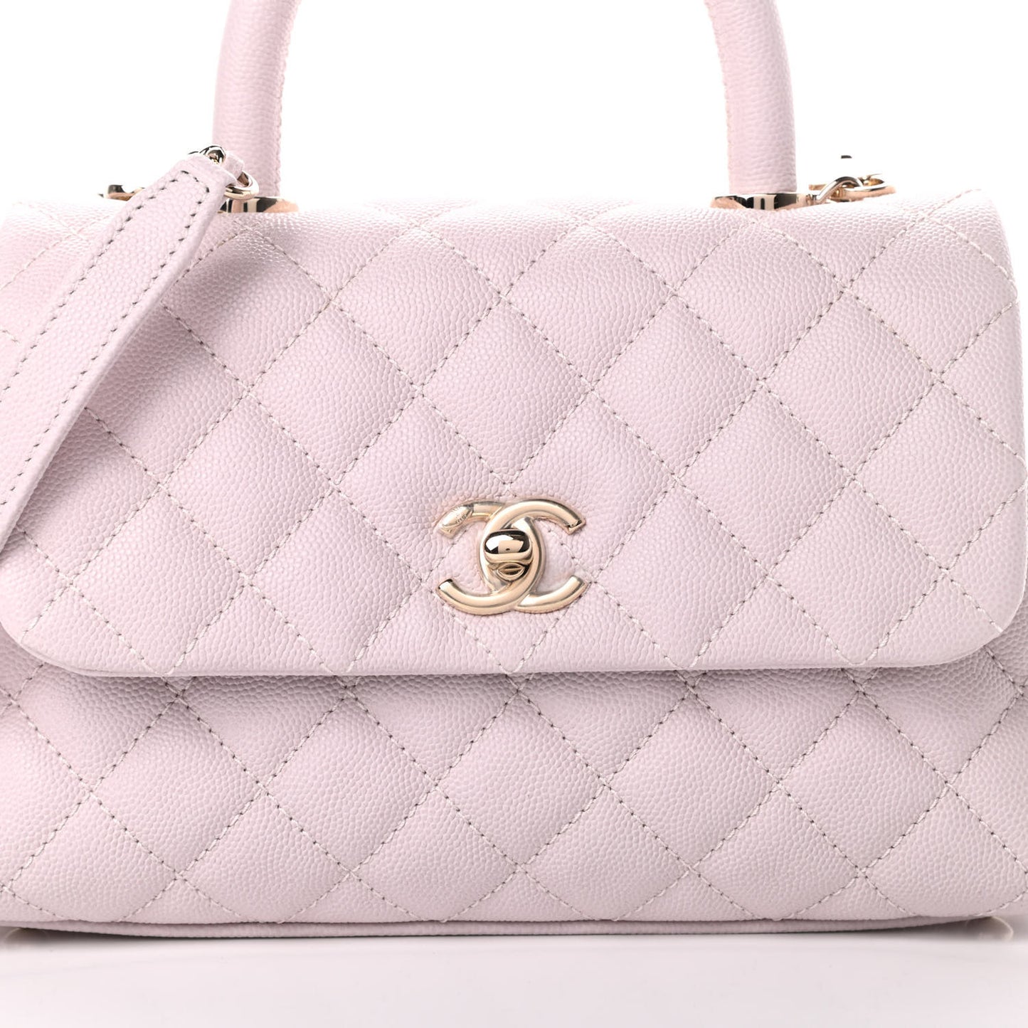 Caviar Quilted Mini Coco Handle Flap Lilas Lilac