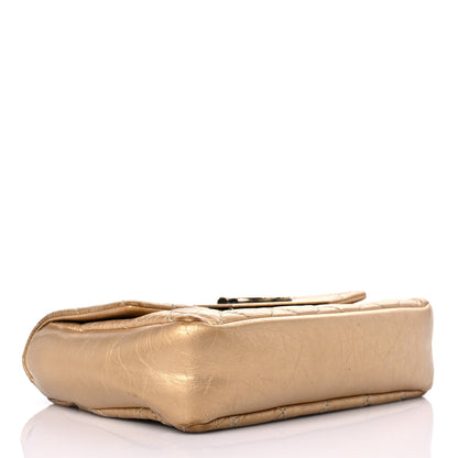 Chanel Metallic Aged Calfskin Quilted CC Square Flap Light Gold 4 of 33