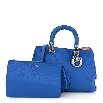 Christian Dior Bullcalf Medium Diorissimo Tote Bleu Nosy Rose Tendre 3 of 18