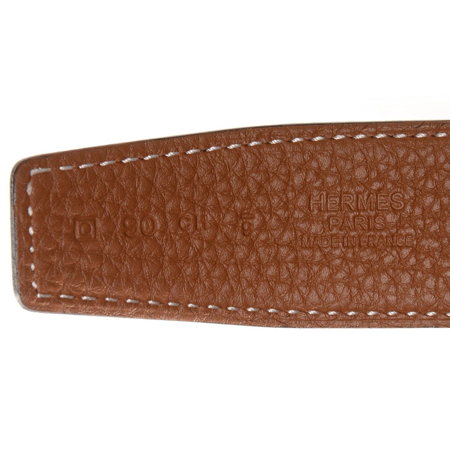 Box Togo Reversible Polished Calandre 32mm H Belt 90 Noir Gold