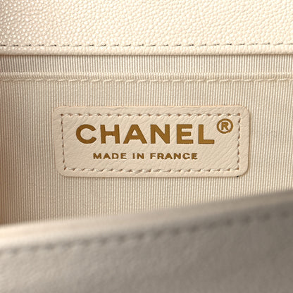 Chanel Caviar Quilted Medium Boy Flap White 6 of 11