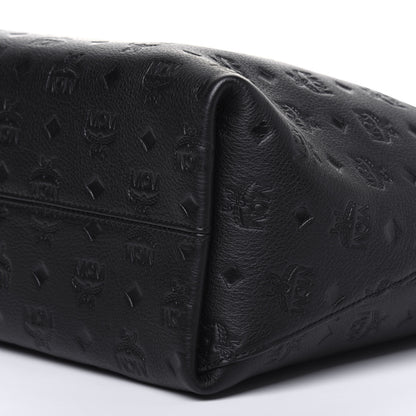 MCM Calfskin Ottomar Monogram Medium Klara Shopper Tote Black 13 of 16