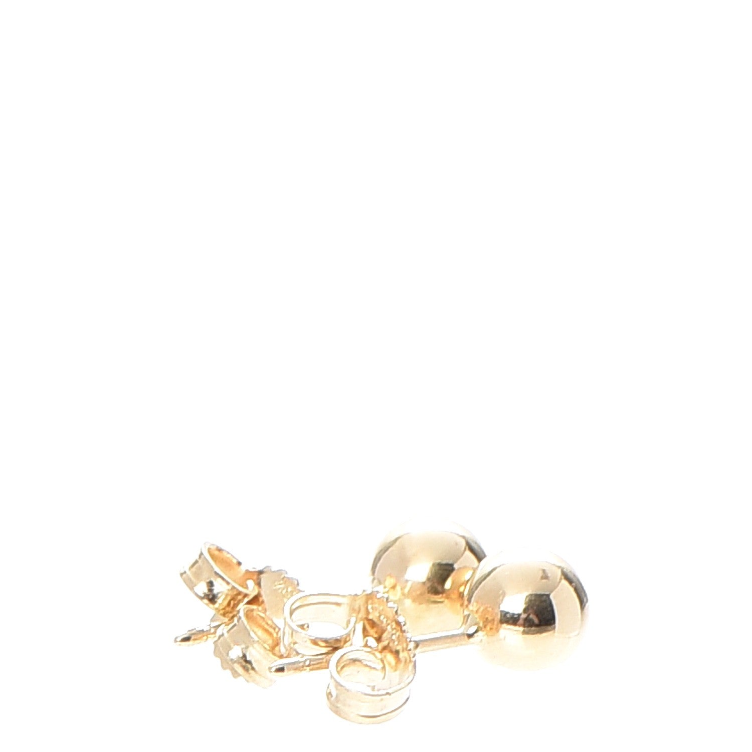 Tiffany 18K Yellow Gold 5.5mm HardWear Ball Earrings 4 of 7