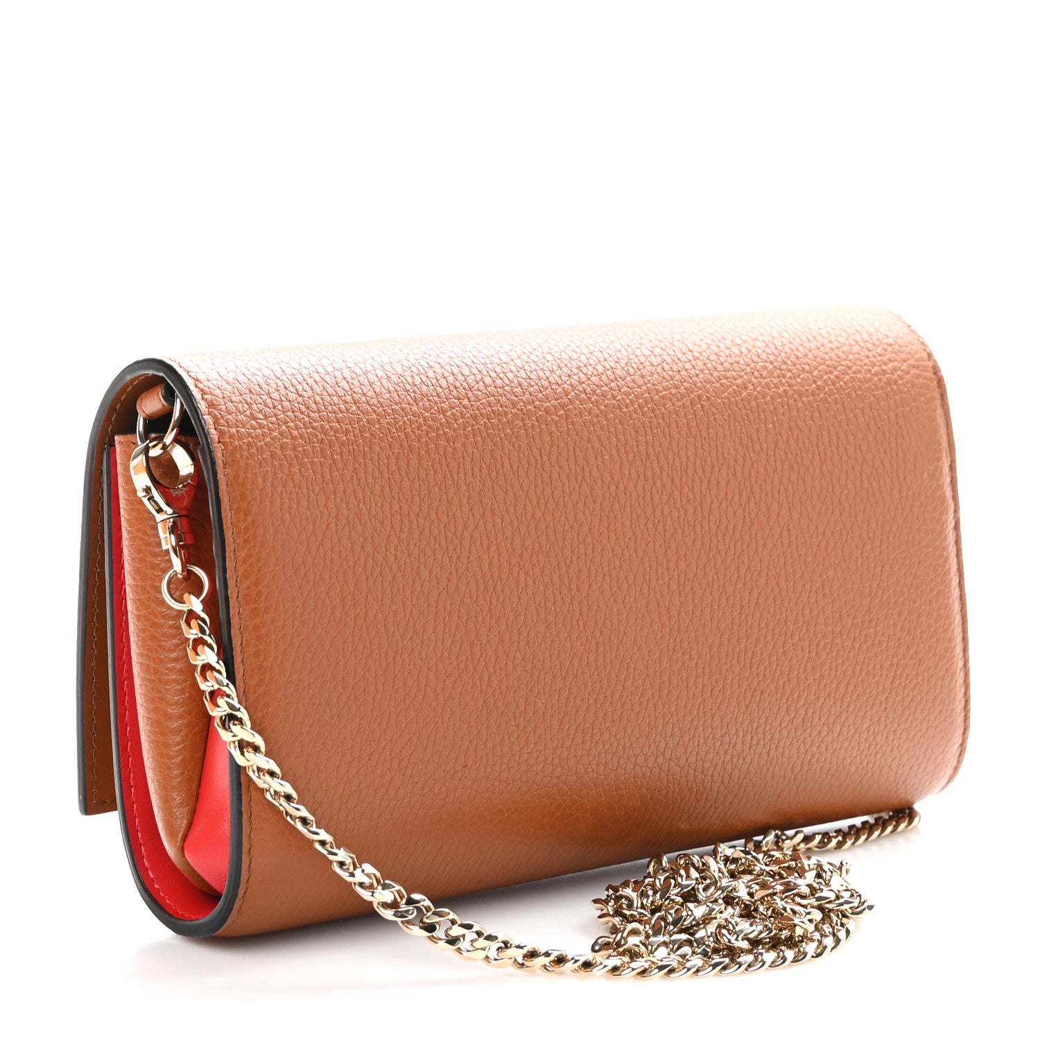 Christian Louboutin Grained Calfskin By My Side Wallet On Chain Cuoio 3 of 11