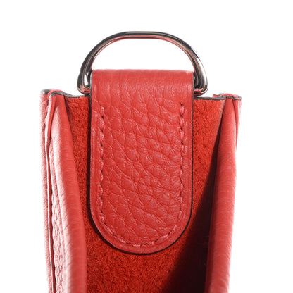 Hermes Taurillon Clemence Evelyne III PM Rouge Pivoine 6 of 15