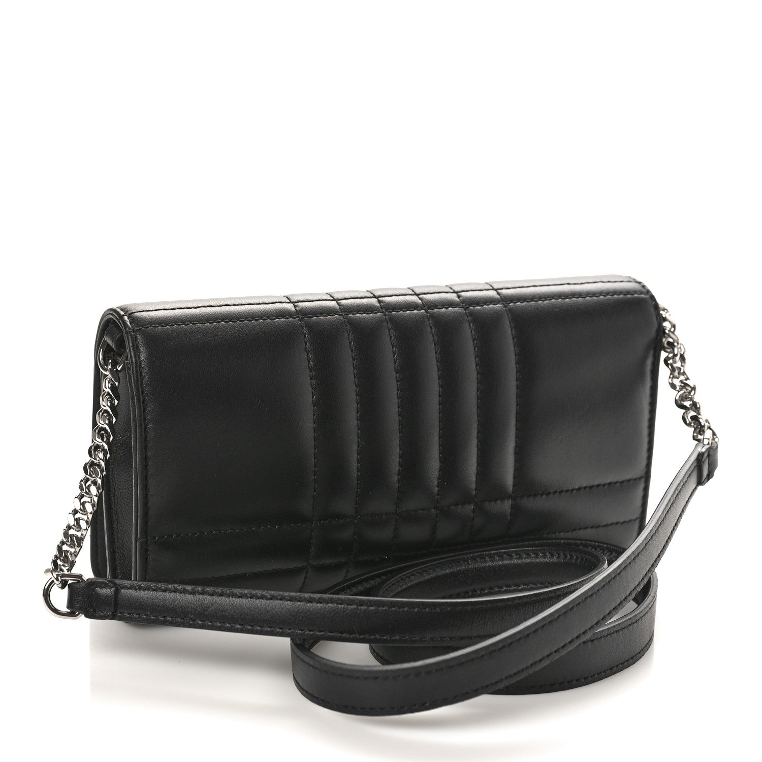 Burberry Lambskin Quilted Lola Chain Wallet Black 3 of 8