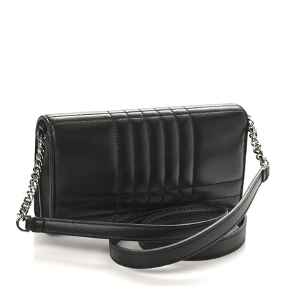 Burberry Lambskin Quilted Lola Chain Wallet Black 3 of 8