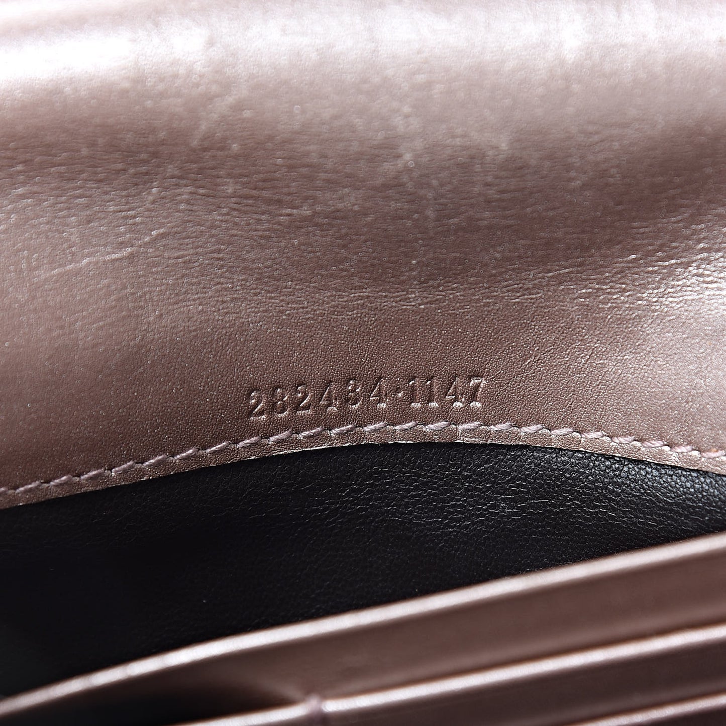 Metallic Soft Microguccissima Sukey Continental Wallet Dark Cipria