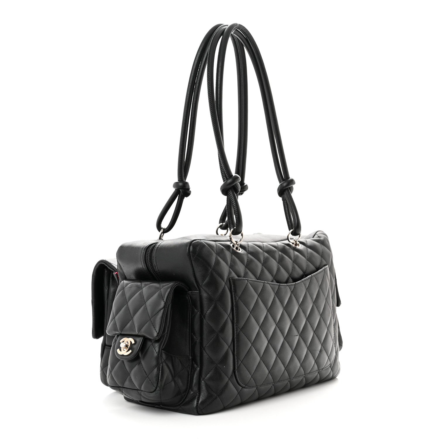 Chanel Calfskin Quilted Large Cambon Multipocket Reporter Black 2 of 14