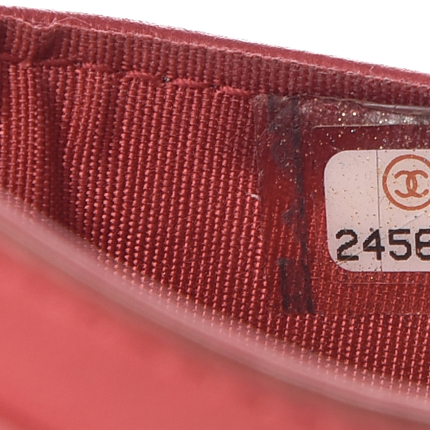 Chanel Lambskin Quilted Diamond CC Card Holder Red 7 of 11