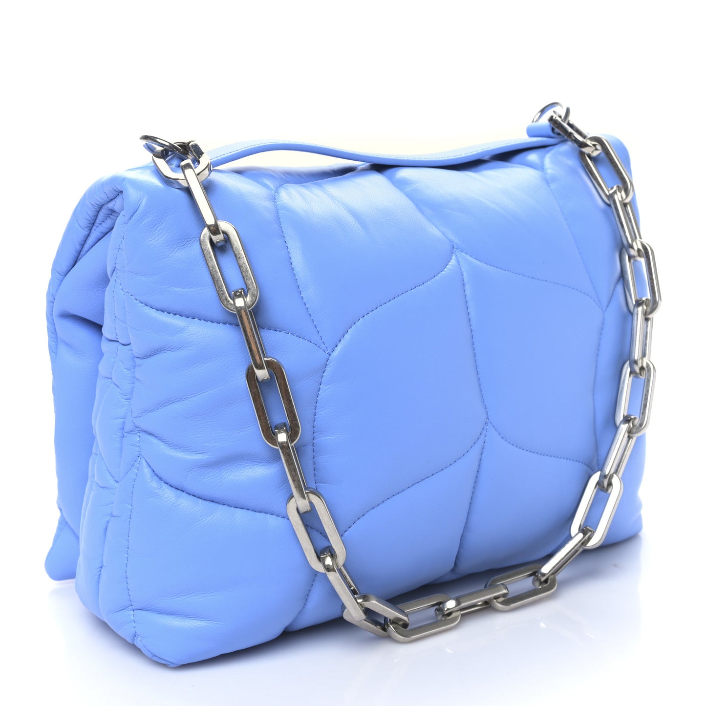 Nappa Pillow Quilted Softie Bag Cornflower Blue