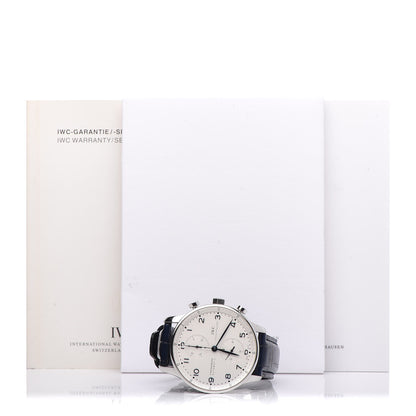 IWC Stainless Steel Alligator 41mm Portuguese Chronograph Automatic Watch IW371446 12 of 12