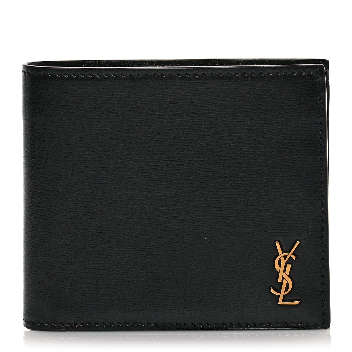 Saint Laurent Shiny Calfskin Tiny Bi-Wallet Black 1 of 8