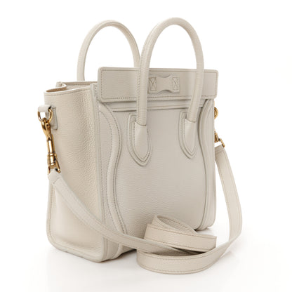 Celine Drummed Calfskin Nano Luggage Lune 3 of 11