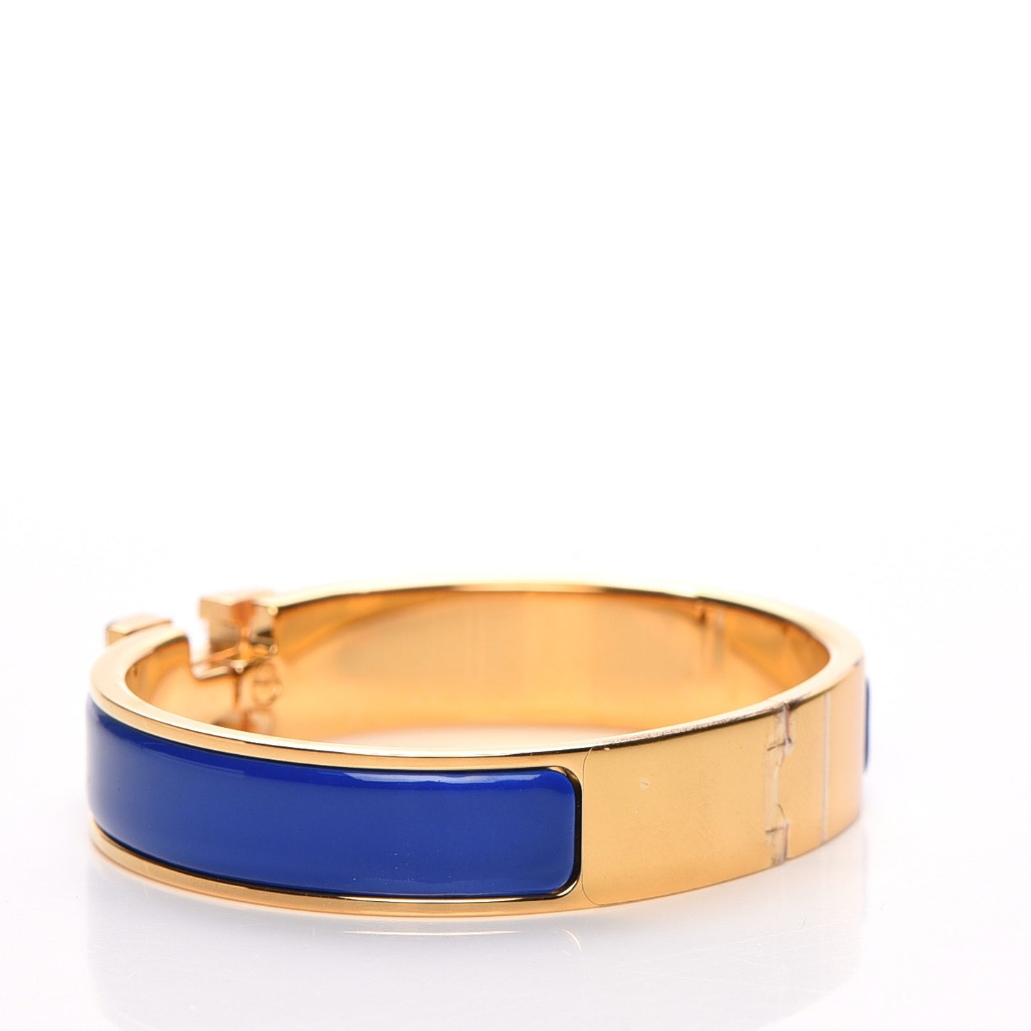 Narrow Enamel Clic Clac H Bracelet PM Bleu Royal