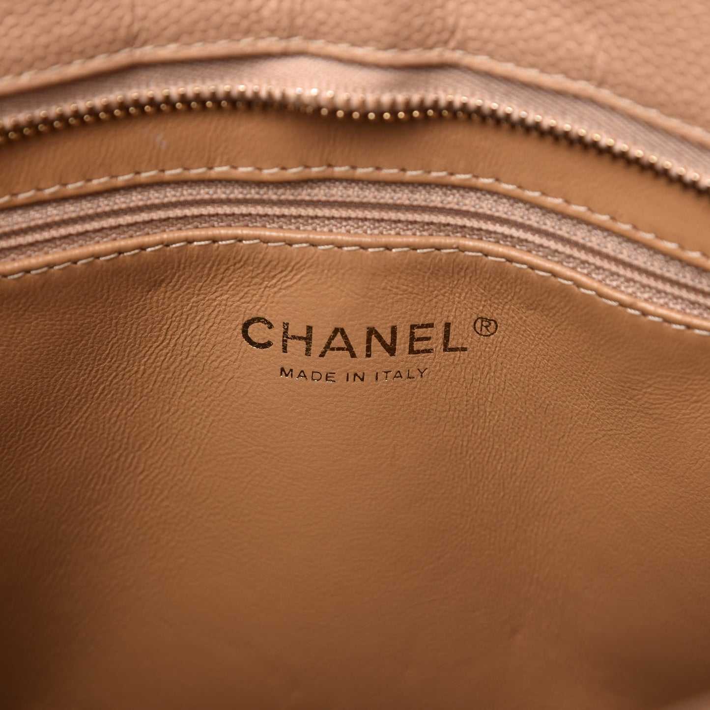 Caviar Quilted Medallion Tote Beige