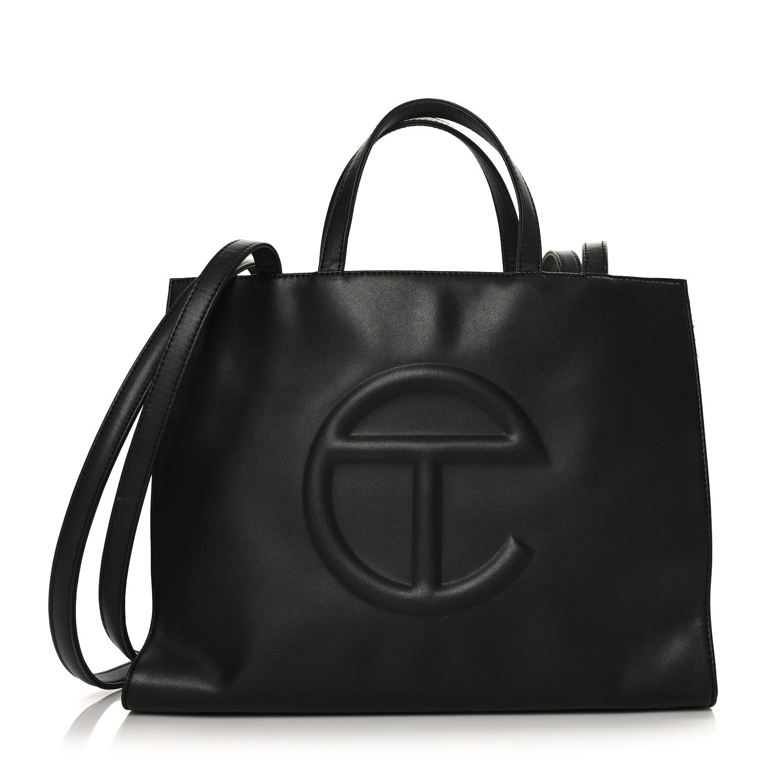 Telfar Vegan Leather Medium Shopping Bag Black 1 of 8