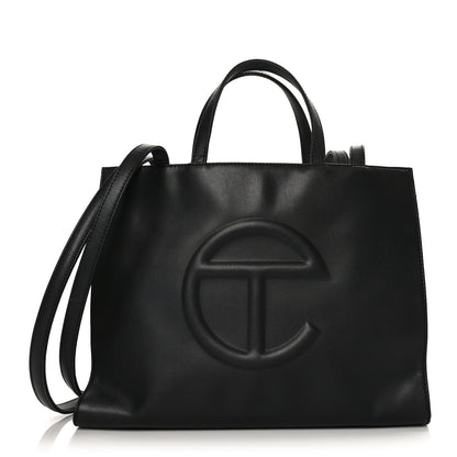 Telfar Vegan Leather Medium Shopping Bag Black 1 of 8