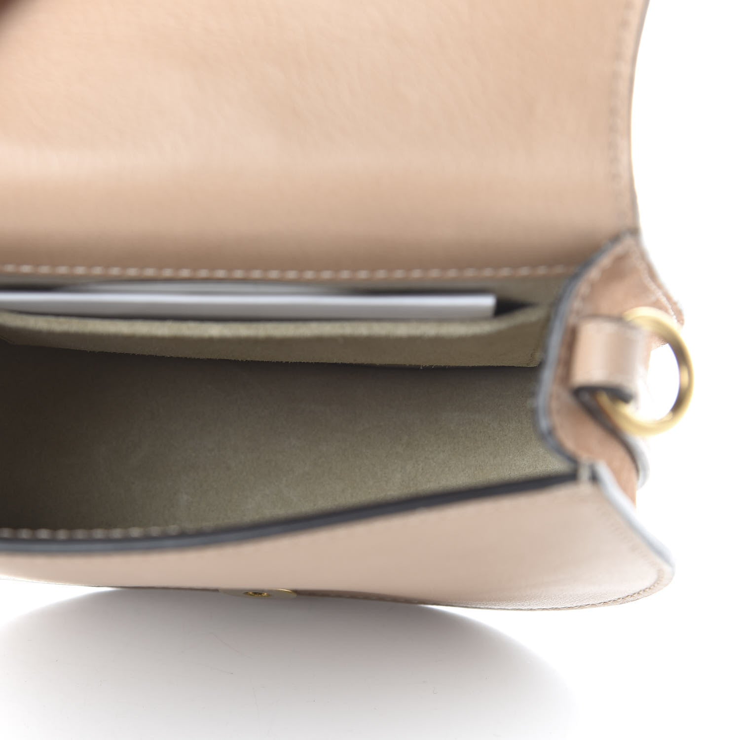 Chloe Calfskin Suede Small Nile Bracelet Bag Biscotti Beige 6 of 11