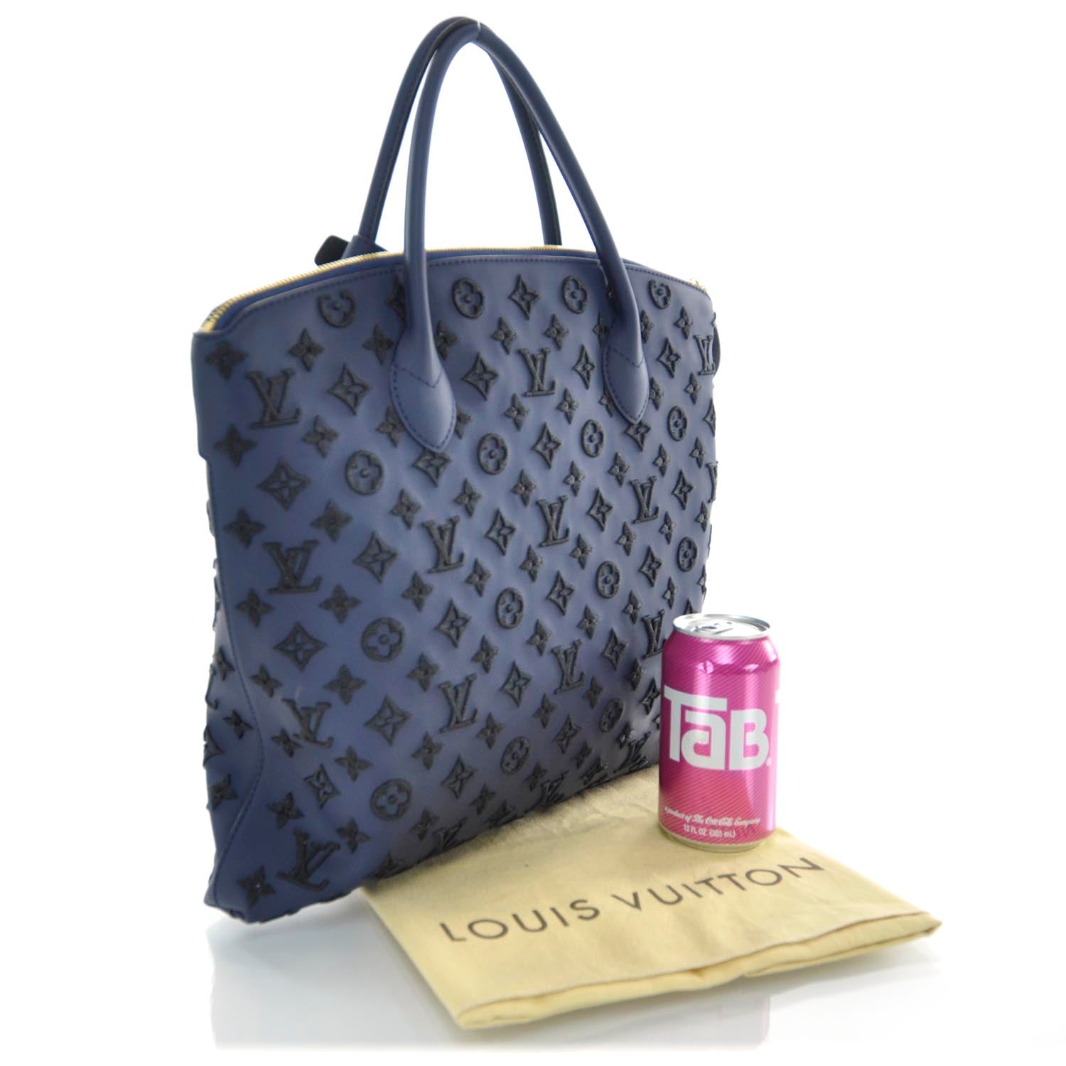 Louis Vuitton Monogram Addiction Vertical Lockit MM Blue 3 of 10
