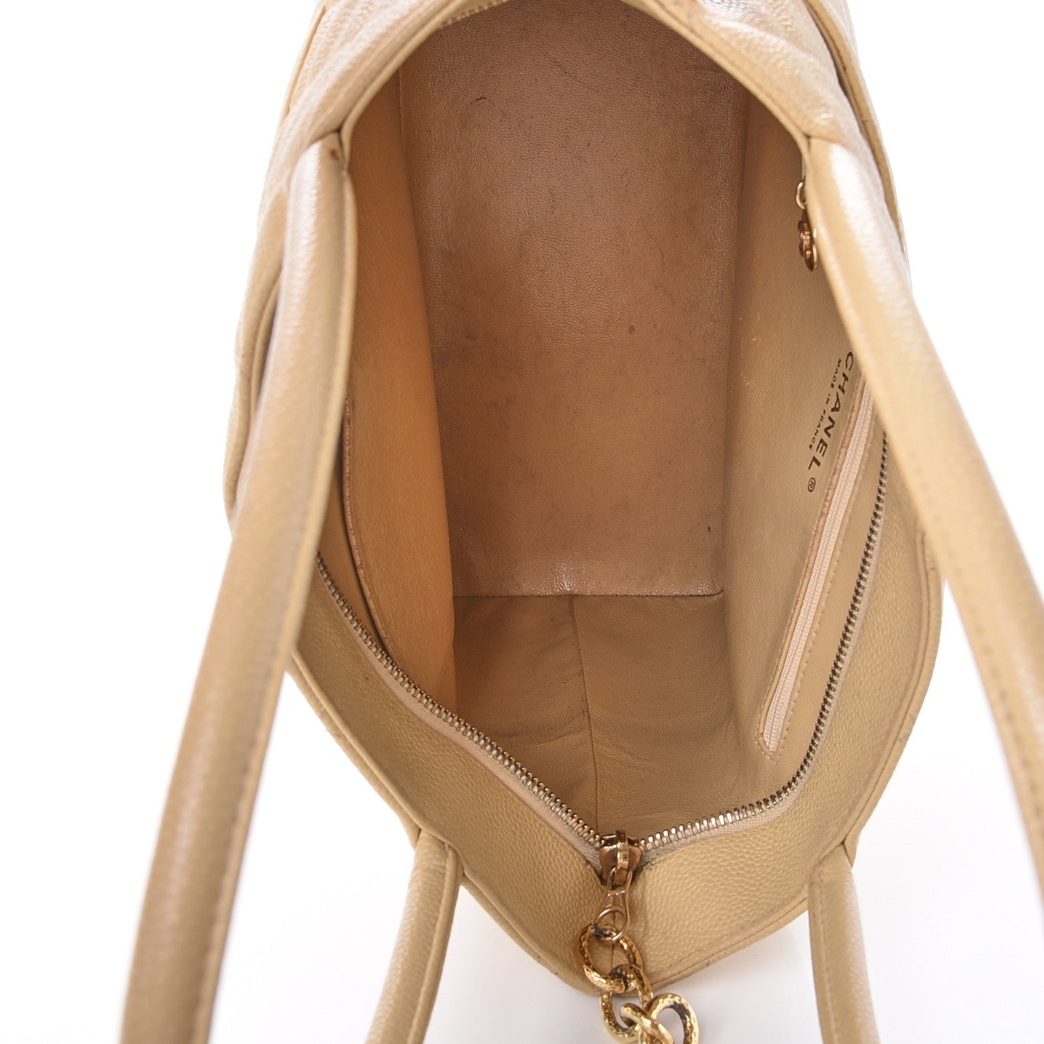 Chanel Caviar Quilted Medallion Tote Beige 5 of 15