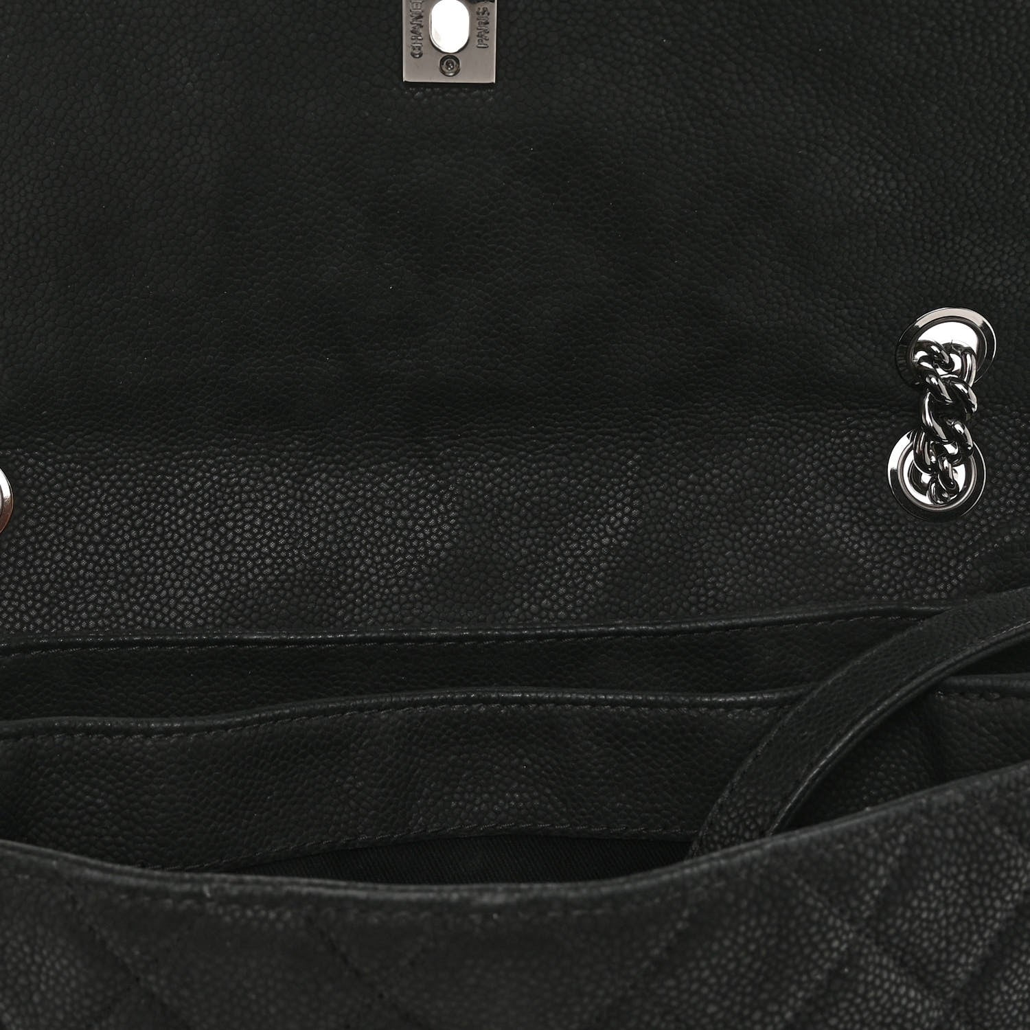 Chanel Iridescent Caviar Quilted Medium Lady Pearly Flap Black 12 of 12