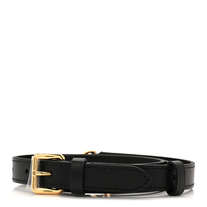 Louis Vuitton Calfskin 16mm Adjustable Shoulder Strap Black 2 of 3