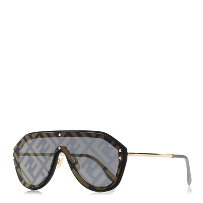 Fendi FF Fabulous Shield Sunglasses FF M0039/G/S Black 1 of 8