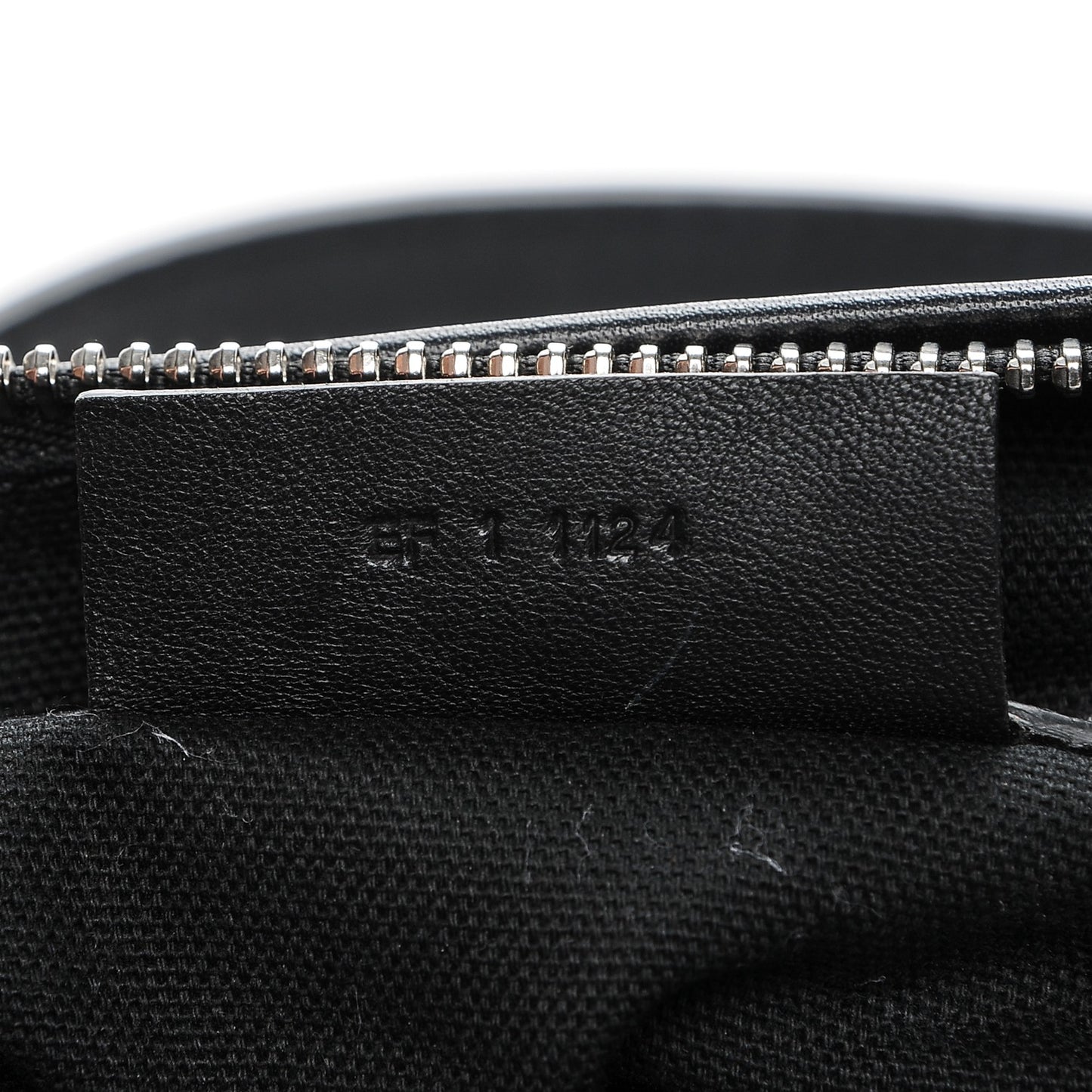 Smooth Calfskin Crocodile Embossed Medium Pandora Black