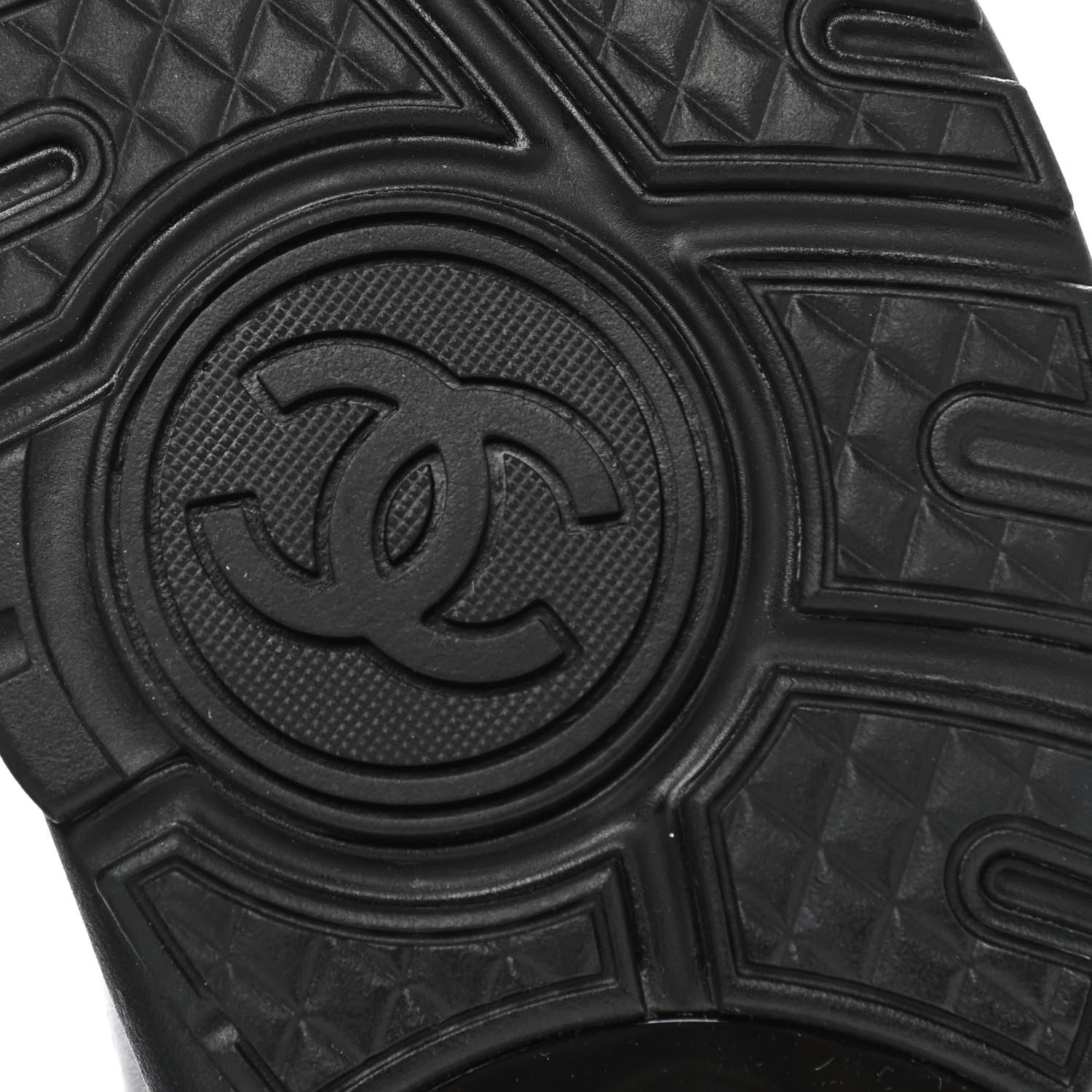 Chanel Calfskin Lambskin CC Sneakers 39 Black 6 of 9