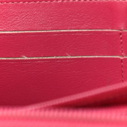 Chanel Patent Camellia Embossed Large Gusset Zip Around Wallet Pink 14 of 15