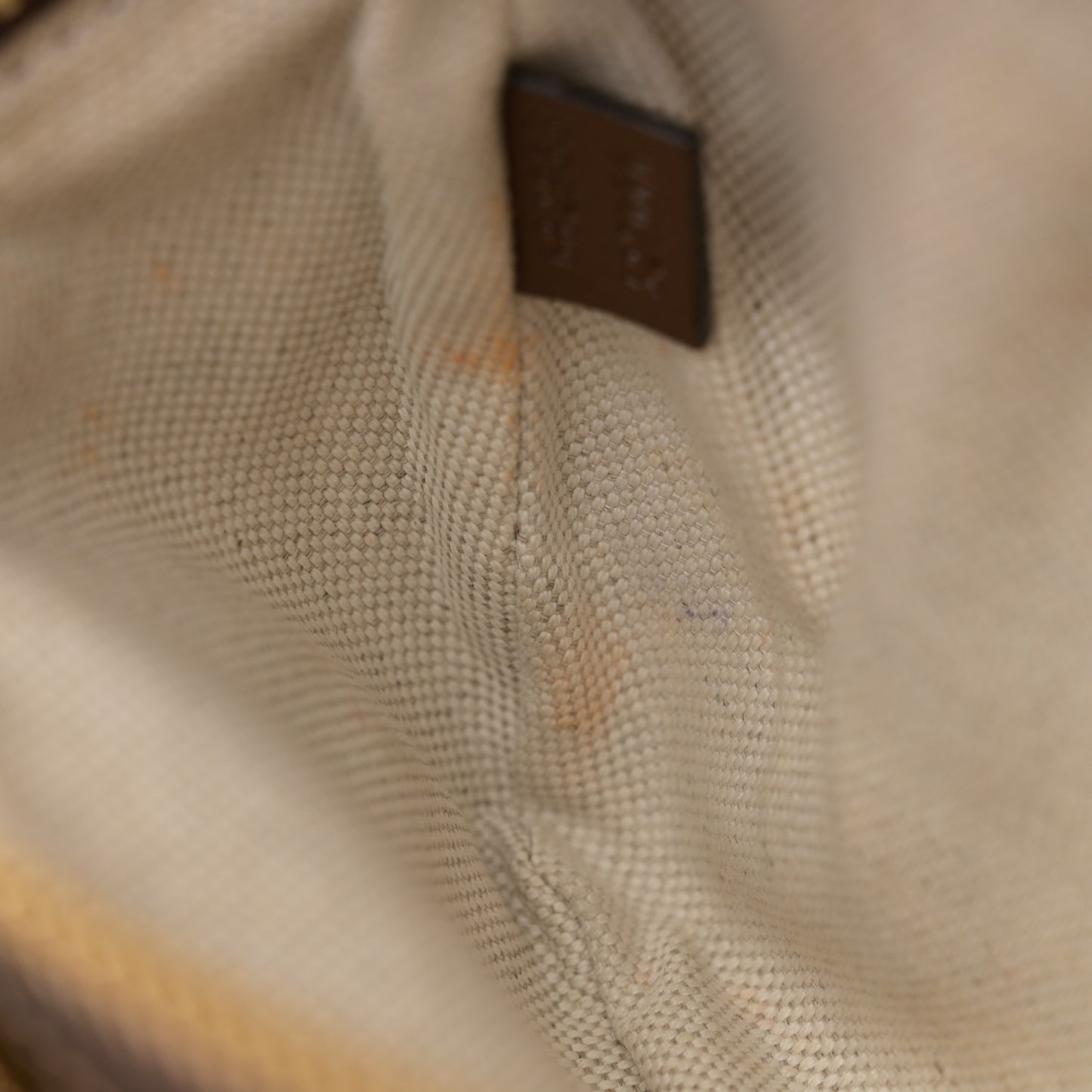 GG Supreme Monogram Textured Calfskin Retro Interlocking G Belt Bag Beige Ebony Brown Sugar