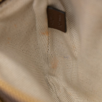 Gucci GG Supreme Monogram Textured Calfskin Retro Interlocking G Belt Bag Beige Ebony Brown Sugar 11 of 18