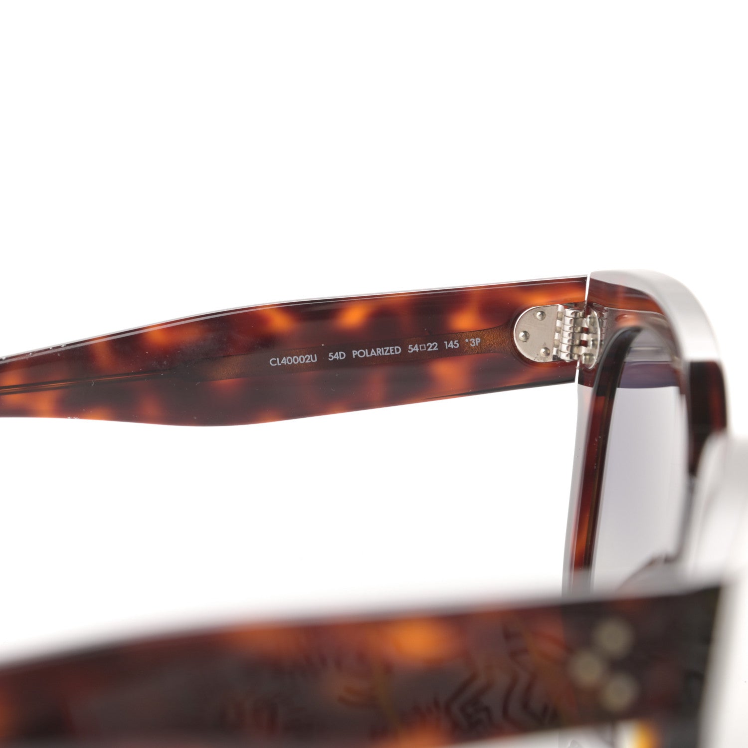 Celine Acetate Polarized Square Sunglasses CL40002U Tortoise 5 of 8