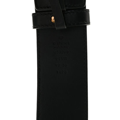 Gucci Moon Calfskin Pearl Double G 40mm Belt 90 36 Black Cream 5 of 6