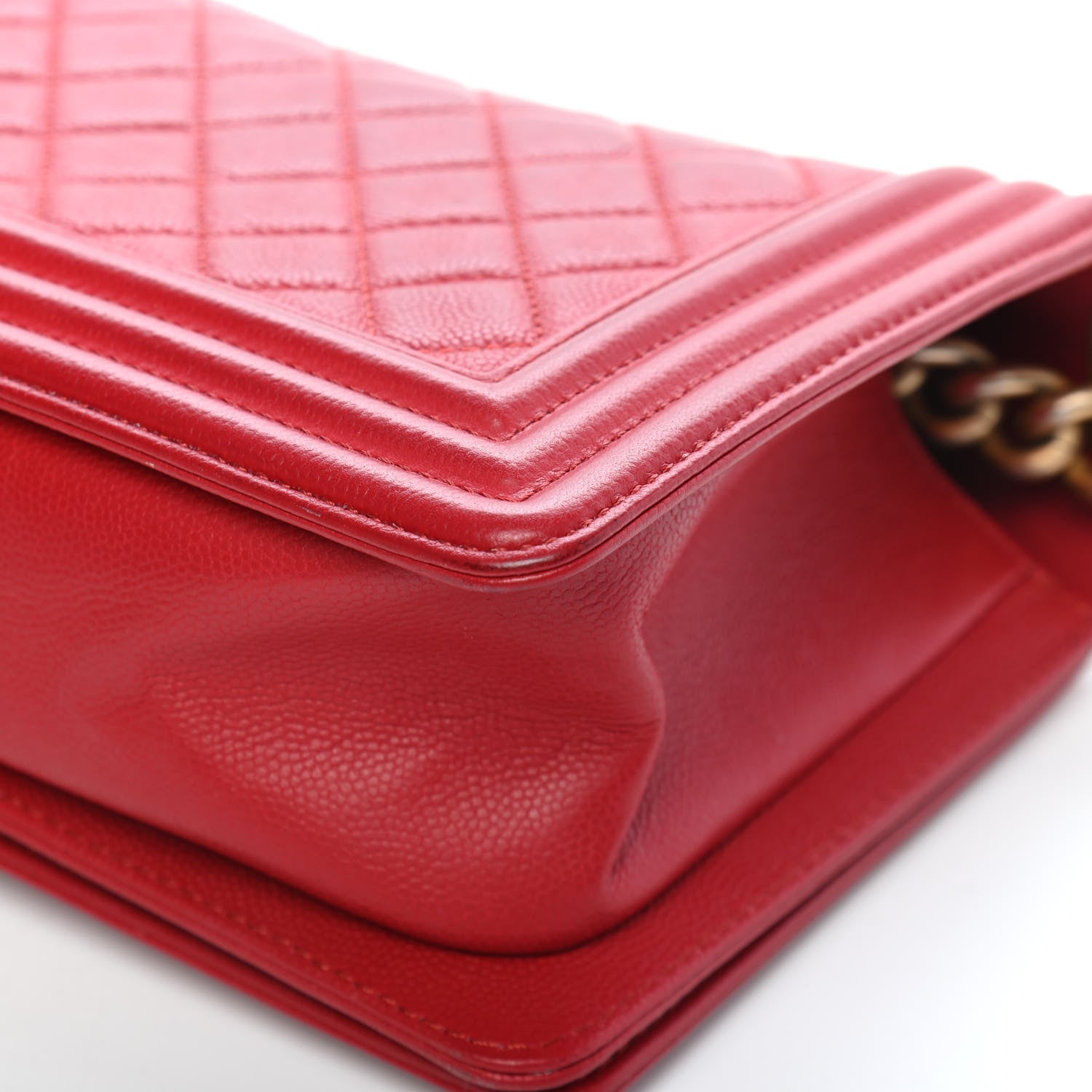 Chanel Caviar Quilted Medium Boy Flap Red 10 of 10