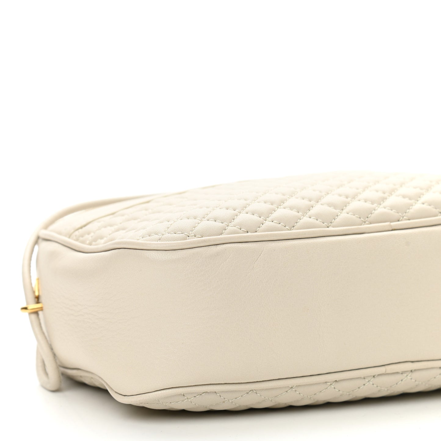 Lambskin Quilted Victoire Camera Bag Blanc Vintage