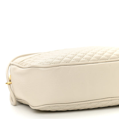 Saint Laurent Lambskin Quilted Victoire Camera Bag Blanc Vintage 8 of 10