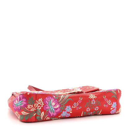Gucci Jacquard Matelasse Floral Medium GG Marmont Shoulder Bag Red 4 of 15