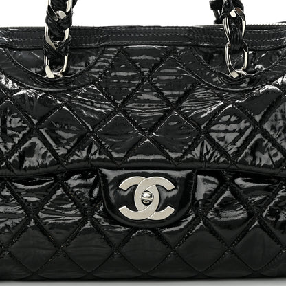 Chanel Patent Quilted Day Glo Flap Bag Black 8 of 22