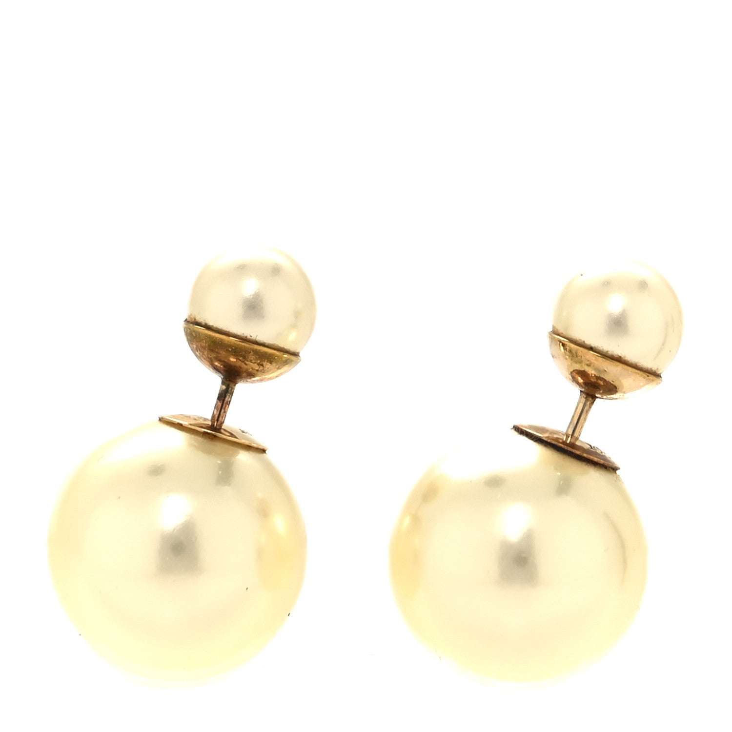 Christian Dior Pearl Mise En Dior Tribal Earrings Gold 1 of 5
